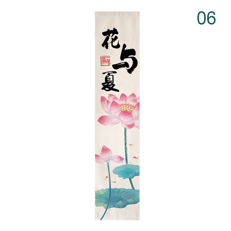 Chinese Lotus Flower Style Outdoor Partition Hanging Curtain Outdoor Decor