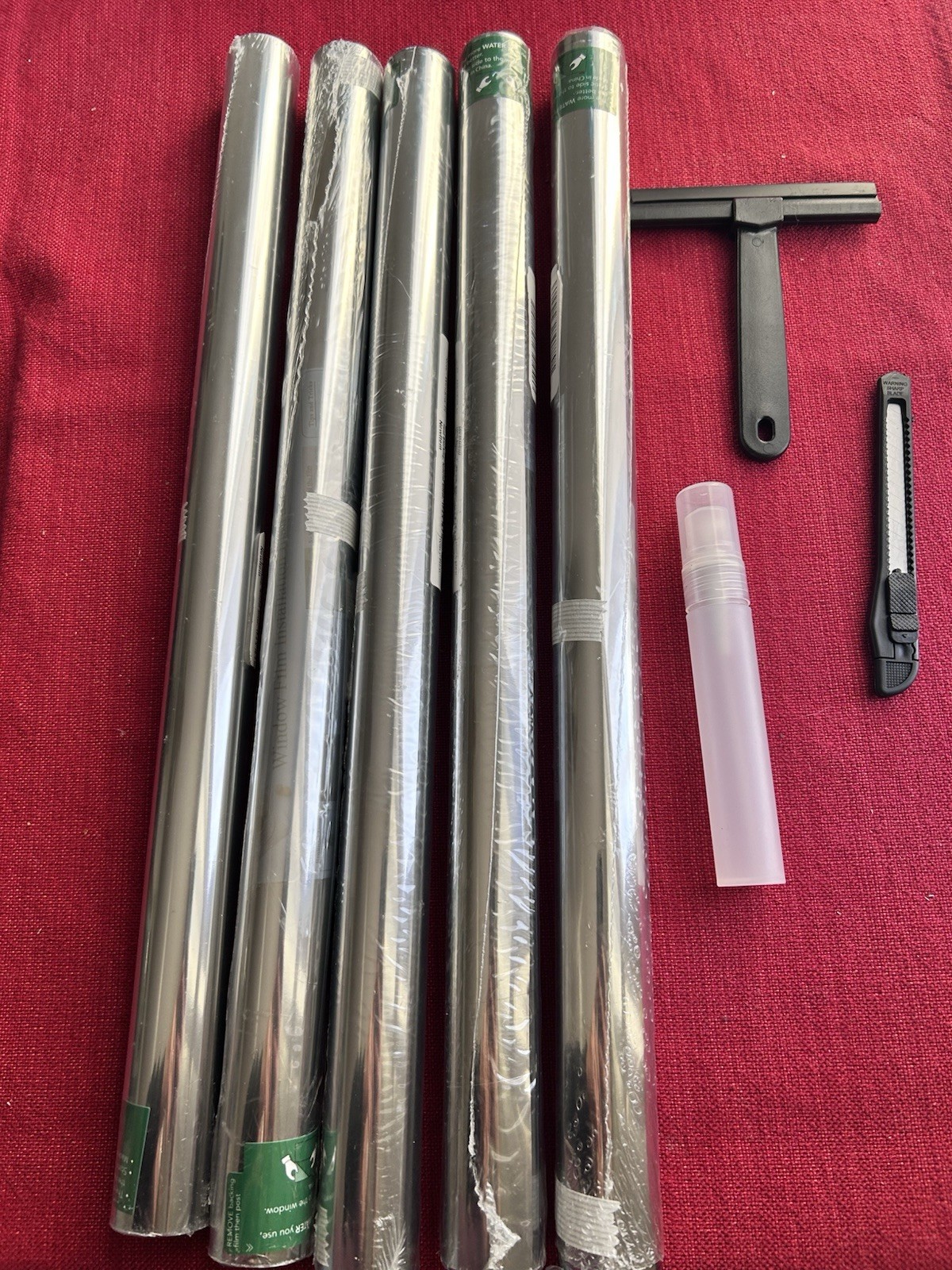 5 Rolls Window One Way Privacy Film 17.5 X78.7 Inches Free Shipping