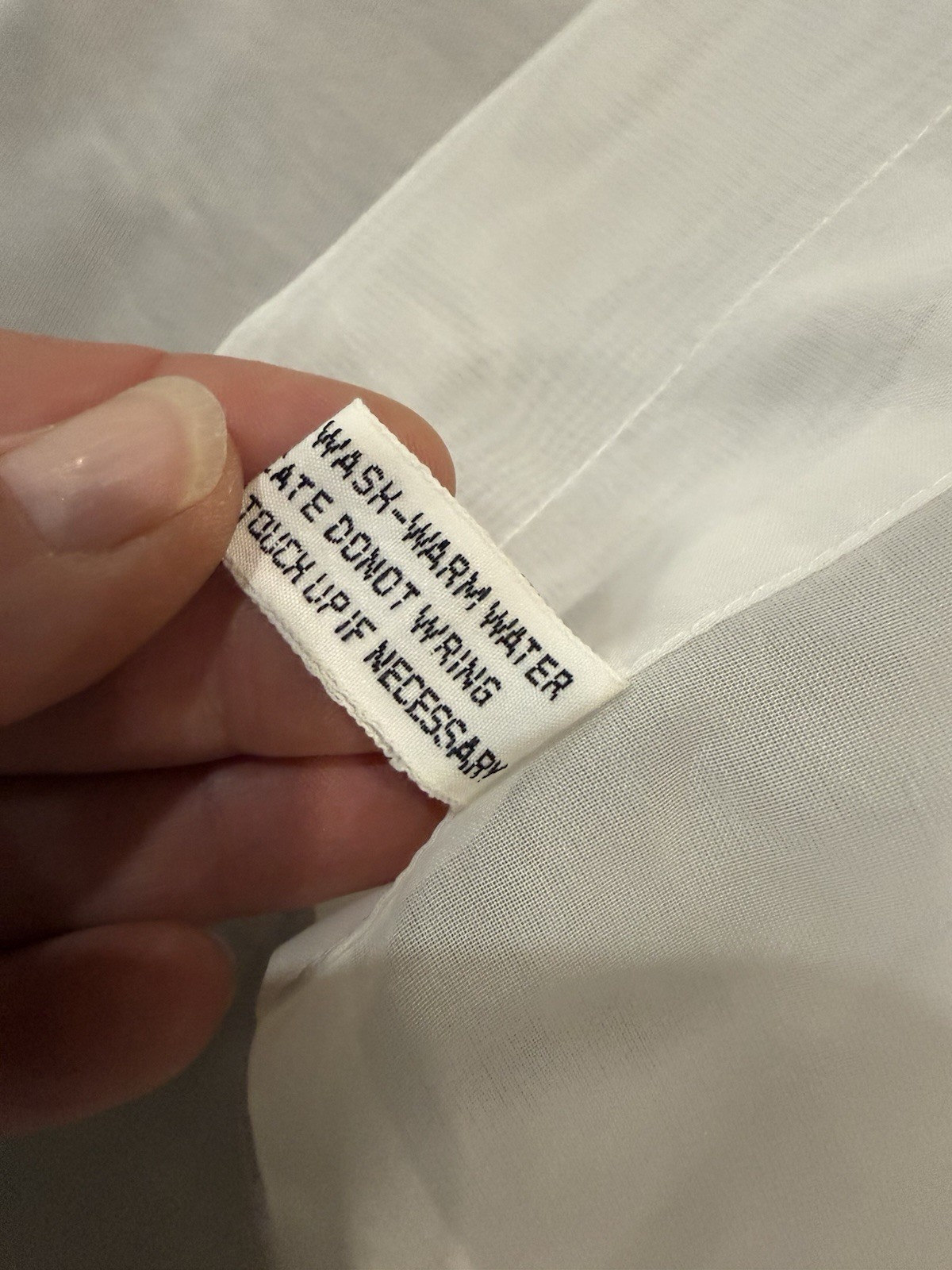 3 White VTG Embroidered Valance Curtain Sheer Blue Flowers Shanghai China 58″ 21