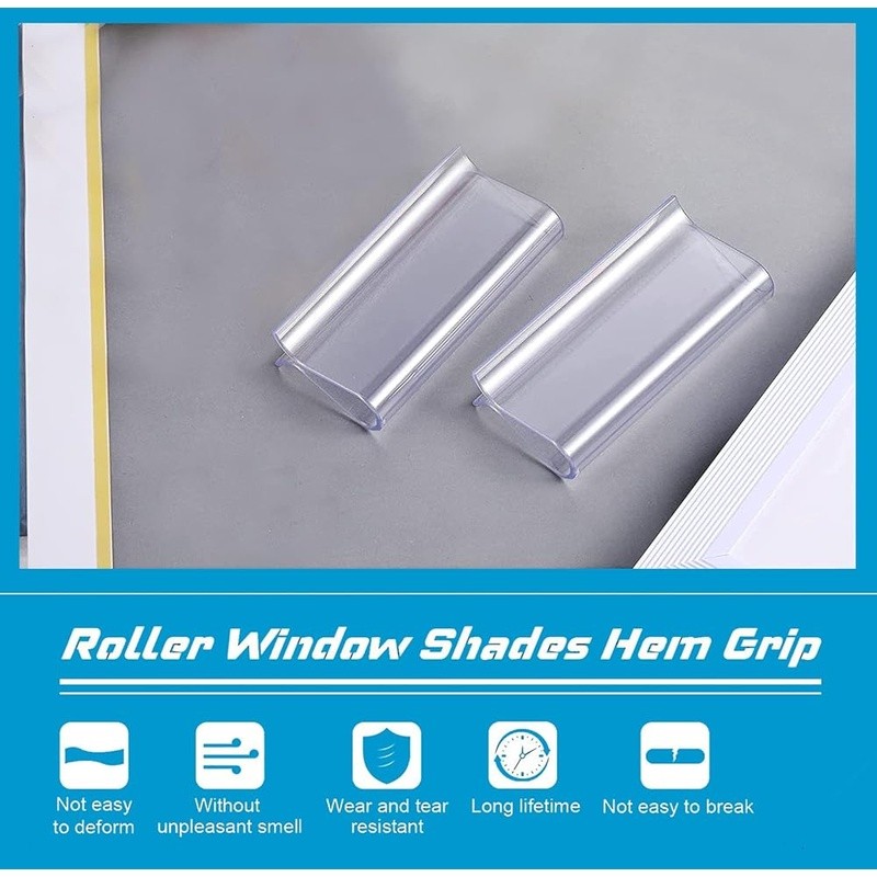 Roller Window Shades Hem Grips Six Pack Easy Install Durable Quality Material US