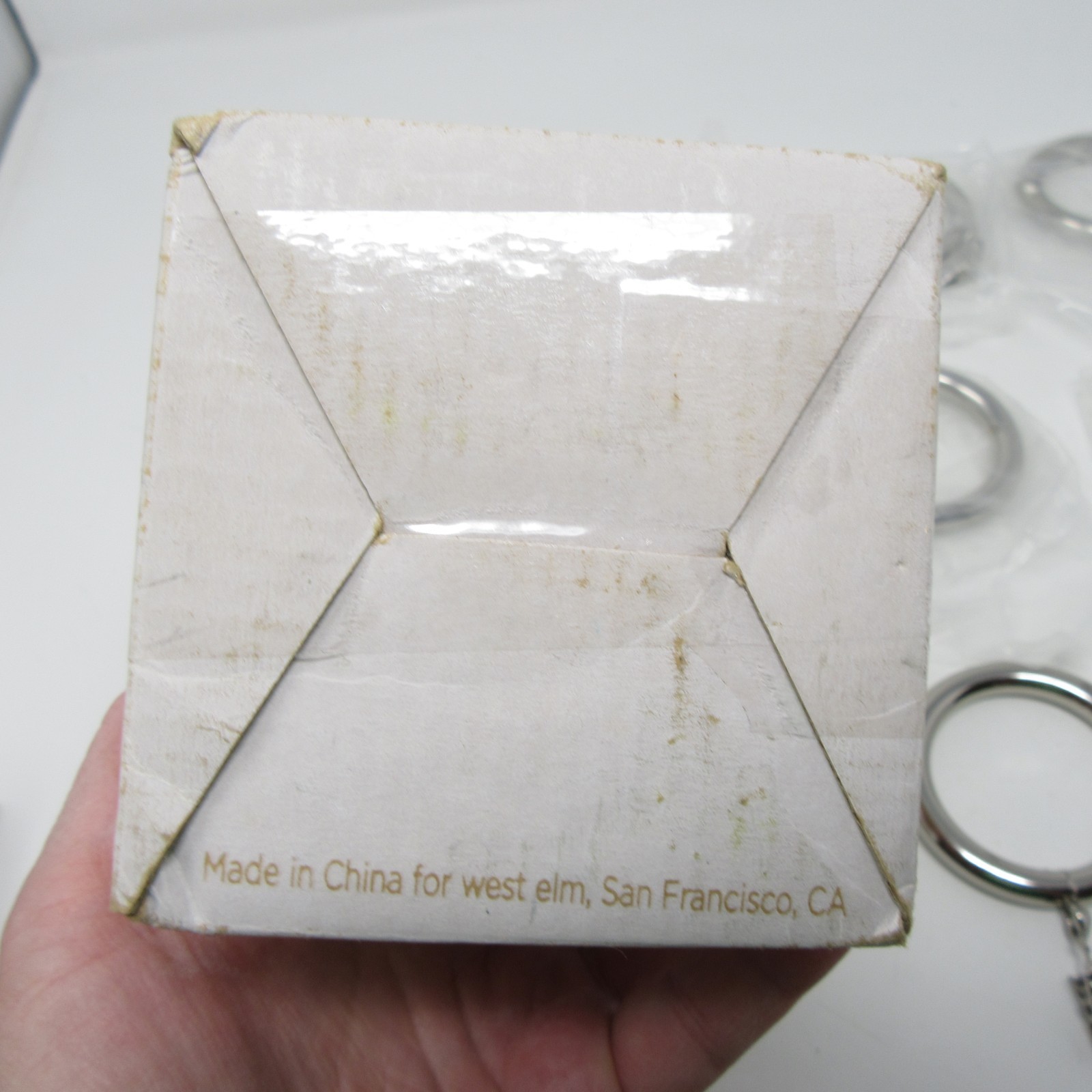 West Elm Polished Nickel Curtain Rings Oversized 2″ Set of 7 NEW open box