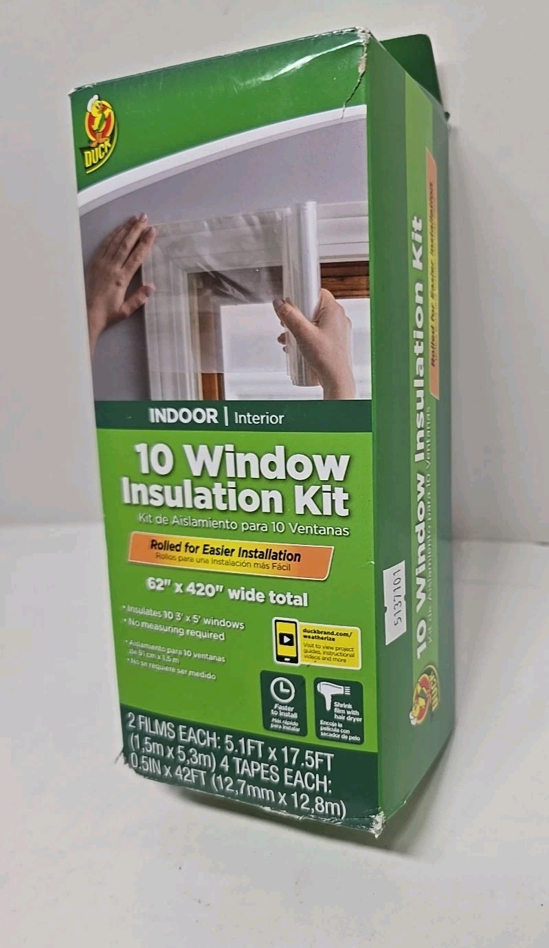 Duck Brand Indoor 62 inch x 420 inch 10 Window Insulation Kit