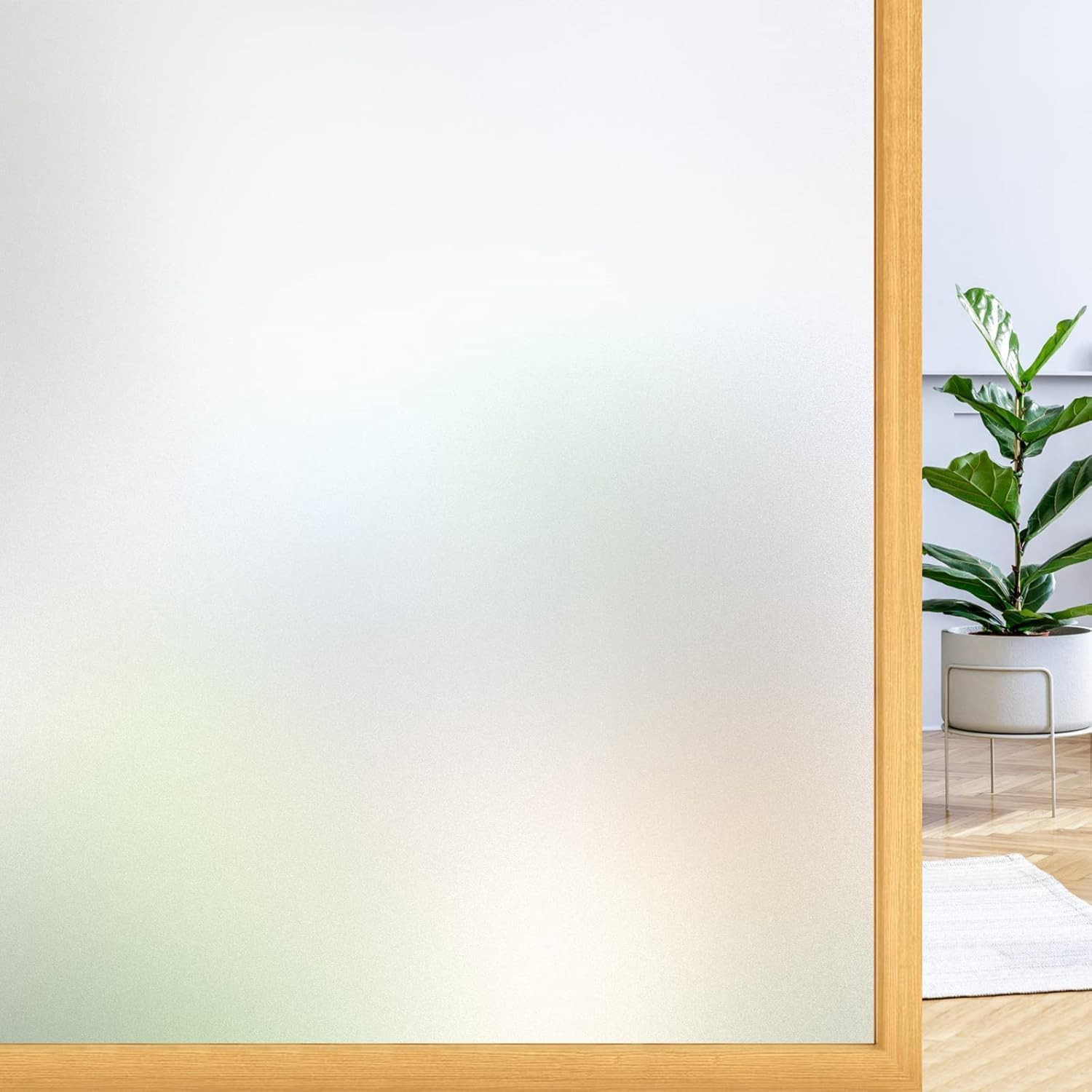 Película Vidrio Esmerilado Privacidad Estatica Hogar Bano UV 45x200cm Removible