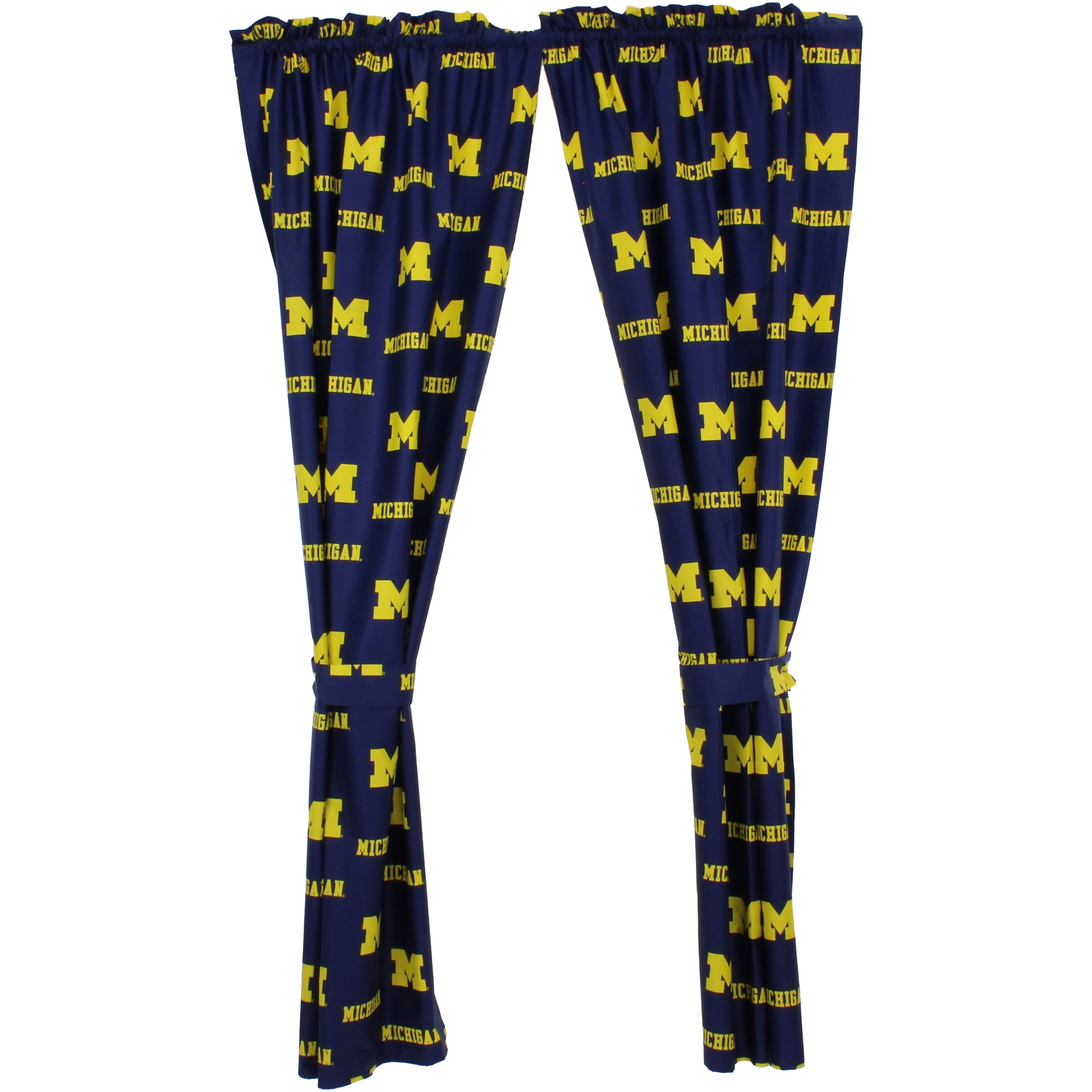 Michigan Wolverines 100% Polyester, 63″ Curtain Panels, Set of 2