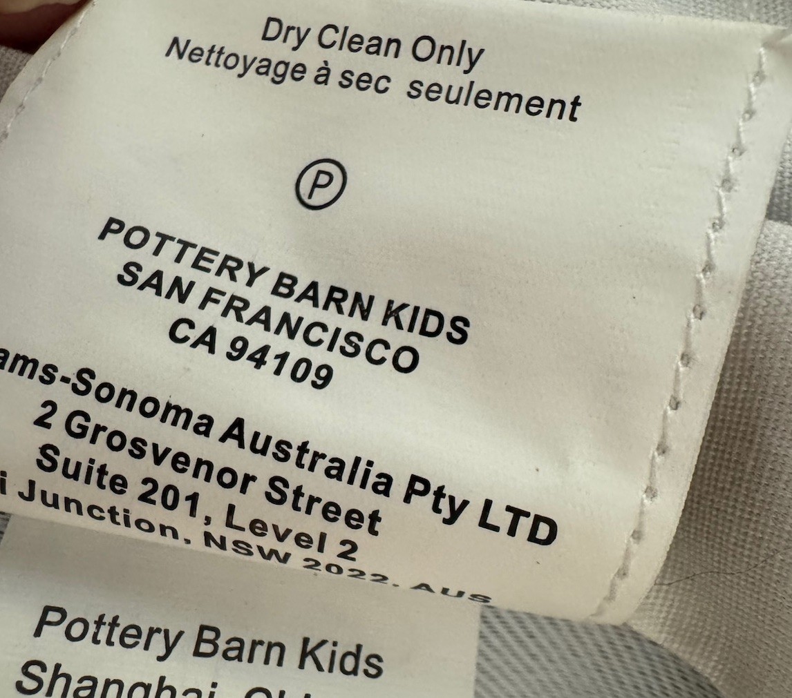 2 Pottery Barn Kids Khaki/White Chevron Lined Blackout Curtain Panels 44”x96”