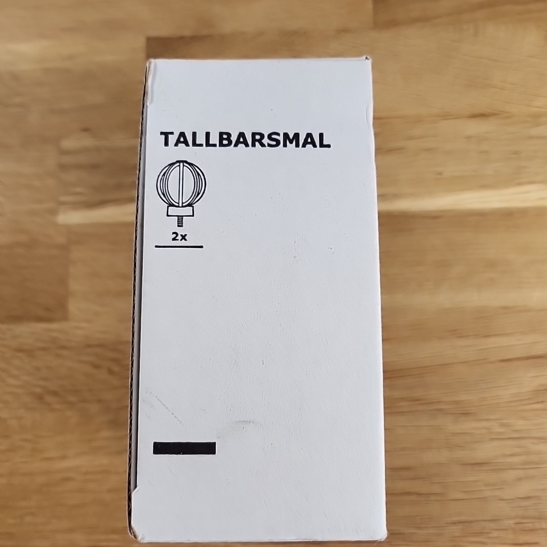 Ikea Tallbarsmal One Pair Finials Black 505.493.65