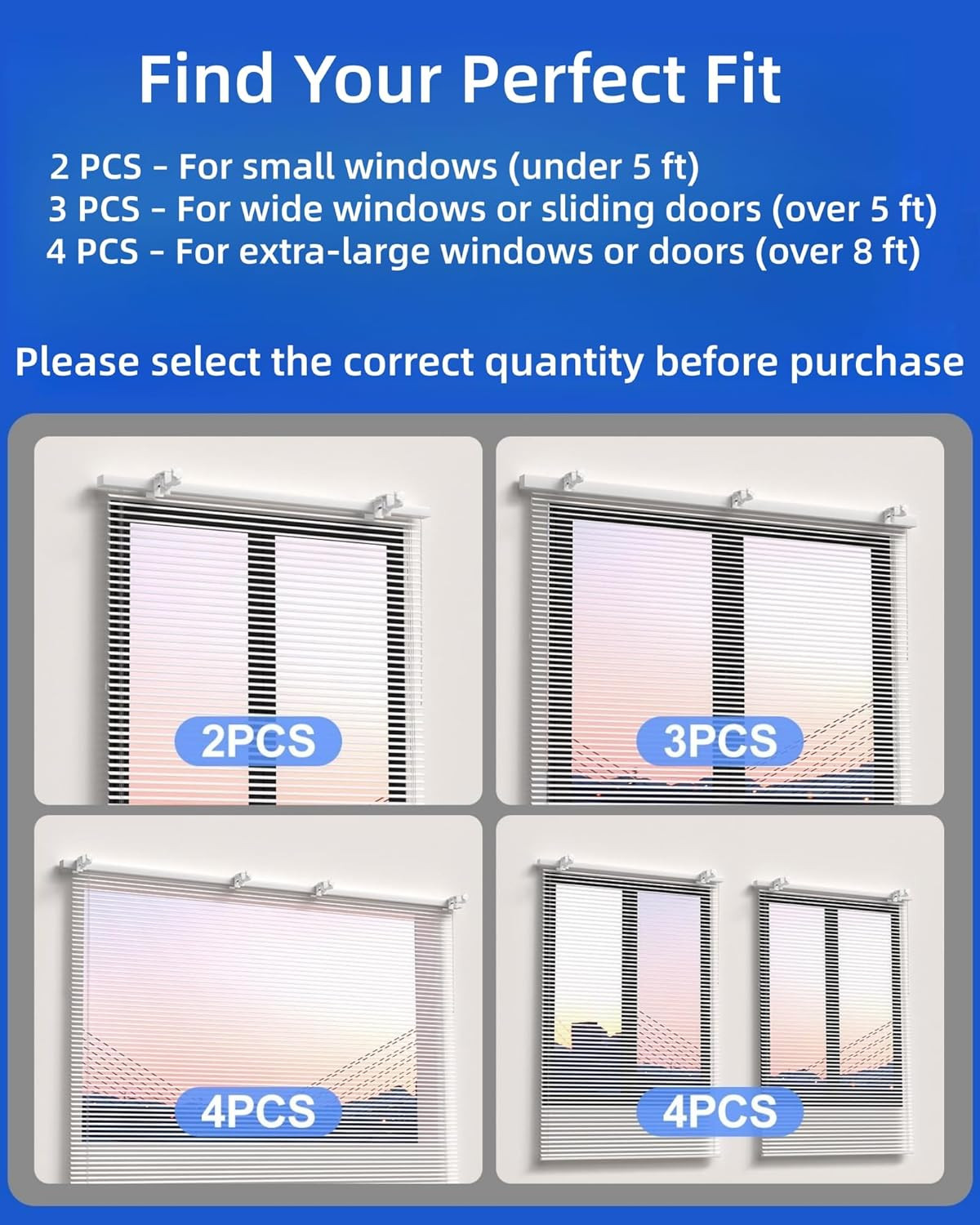 Over-Blinds Curtain Rod Brackets for Outside-Mounted Blinds, Blinds Curtain Rod