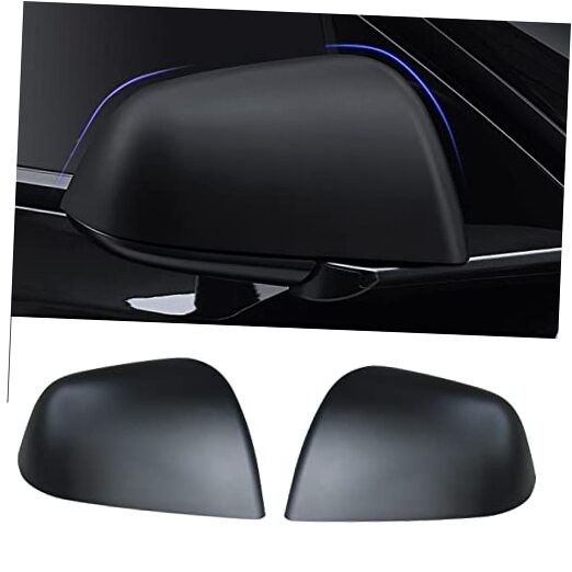 Model Y Side Mirror Cover, Mirror Cap 2 PCS Rearview Mirror Cover Matt Black