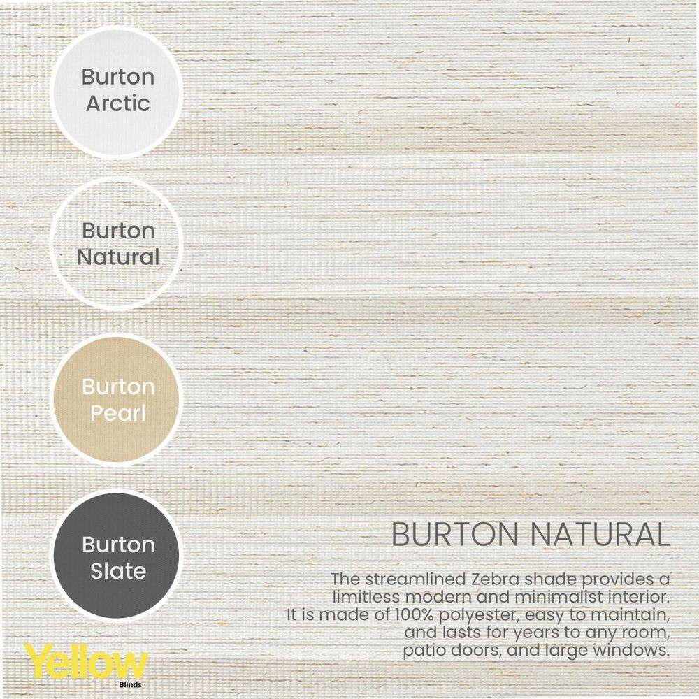 Off White Cordless Room Darkening Polyester Dual Layer Zebra Roller Shades-25 In