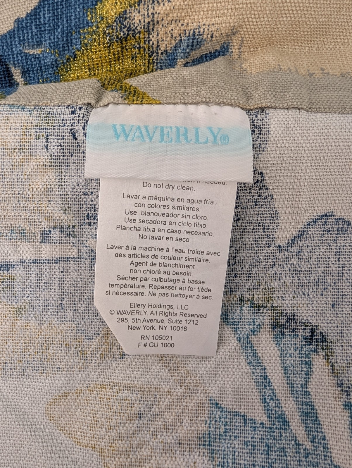 Waverly Home Classics Valance 52×18″ Leaf Storm Indigo Blue #856823