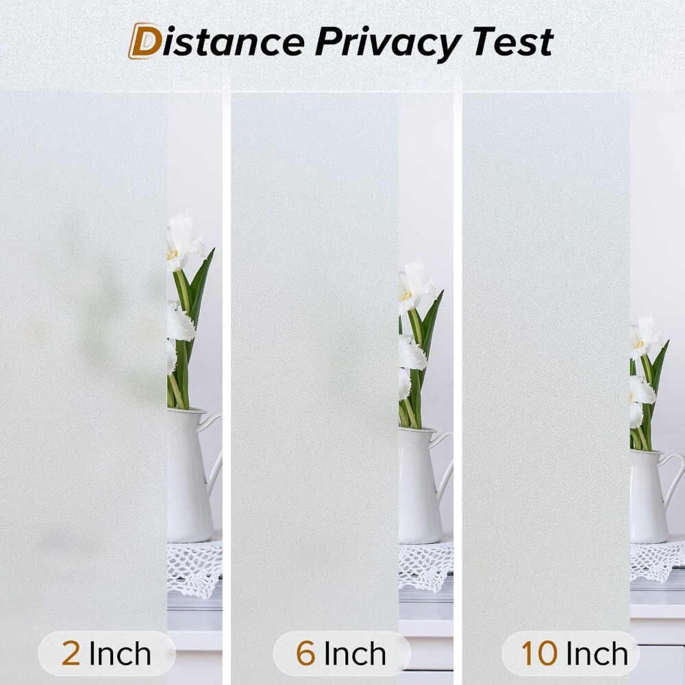 rabbitgoo Privacy Frosted Window Film Static Cling Opaque Glass Sticker Anti-UV