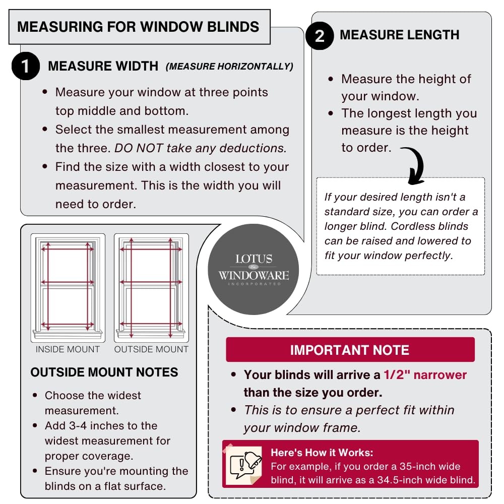 & Cordless Mini Blind 1 Vinyl Slats 24 Wide X 48 – For