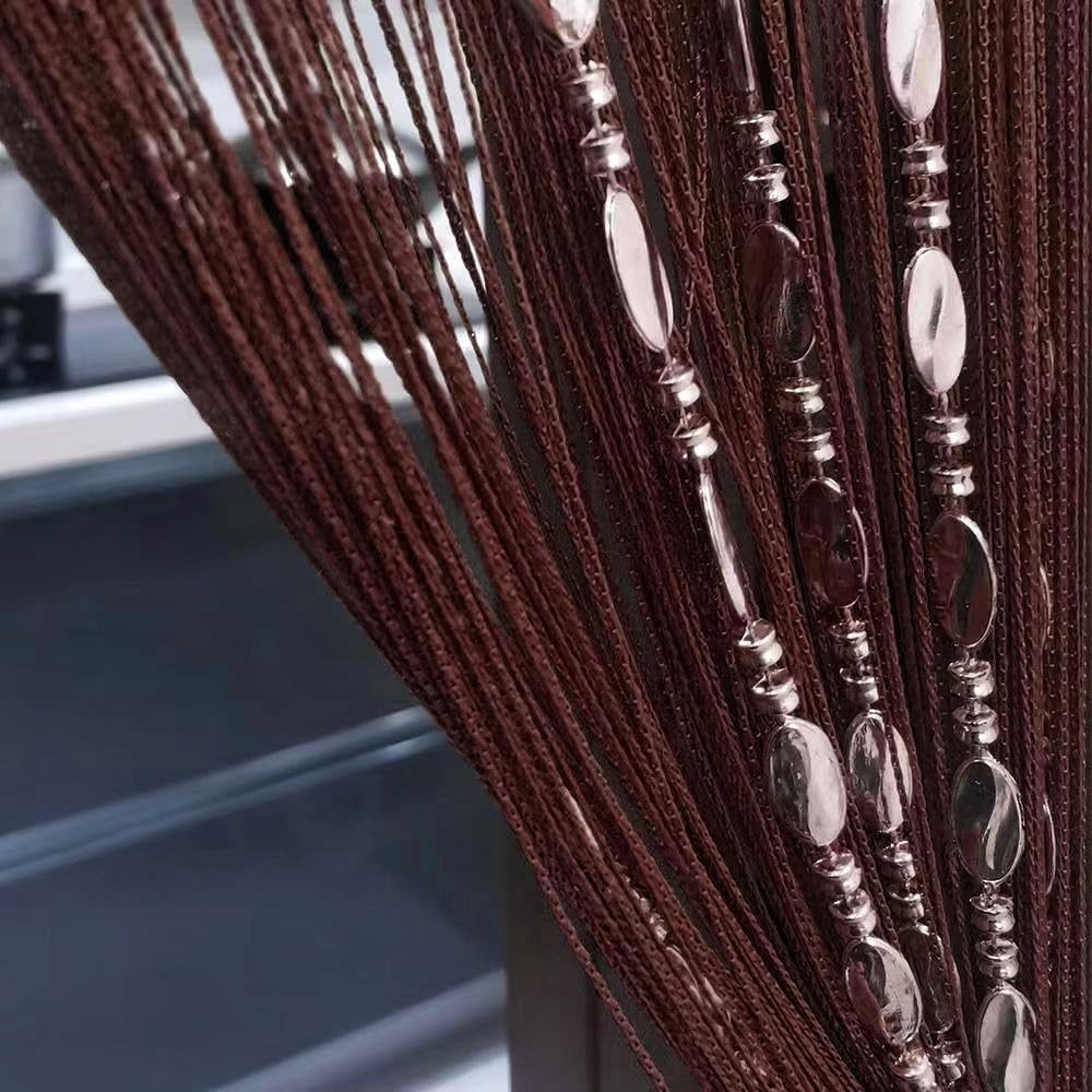 100Cmx200Cm Decorative Door String Curtain Beads Wall Panel Fringe Window Room D