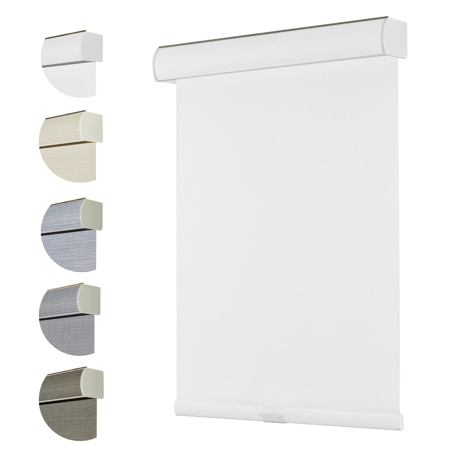 Persilux Cordless 100% Blackout Blinds White 21″ W x 72″ H Thermal Insulated