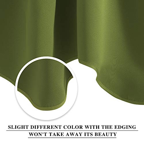 Window Treatment Farmhouse Valances – Blackout 52″W x 18″L (Pack of 2) Olive
