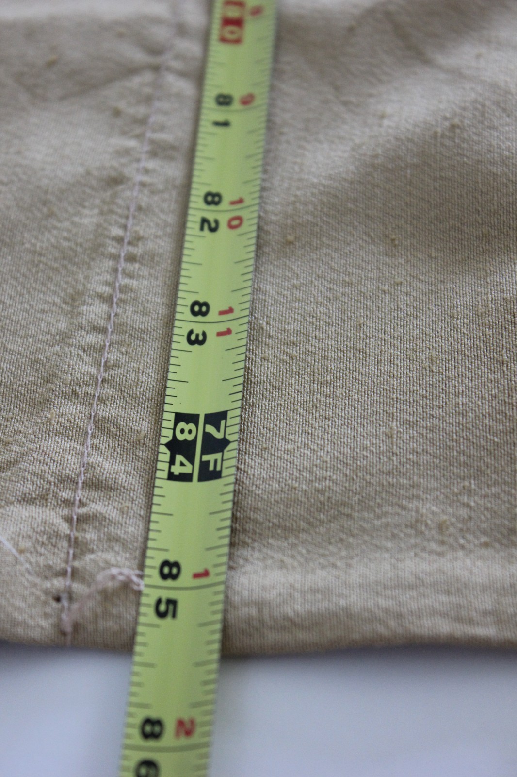 Traditional Tan Ochre Valance 85″ Tapered Tails Double-Sided Rod Pocket