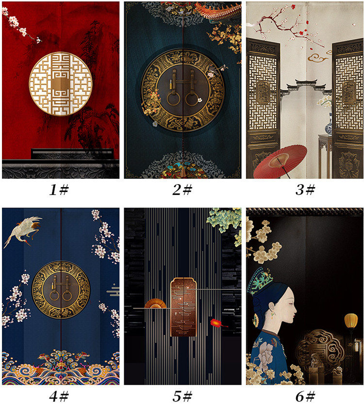 80X120cm Door Curtain Room Divider Linen Cotton Japanese Noren Home Decor Retro