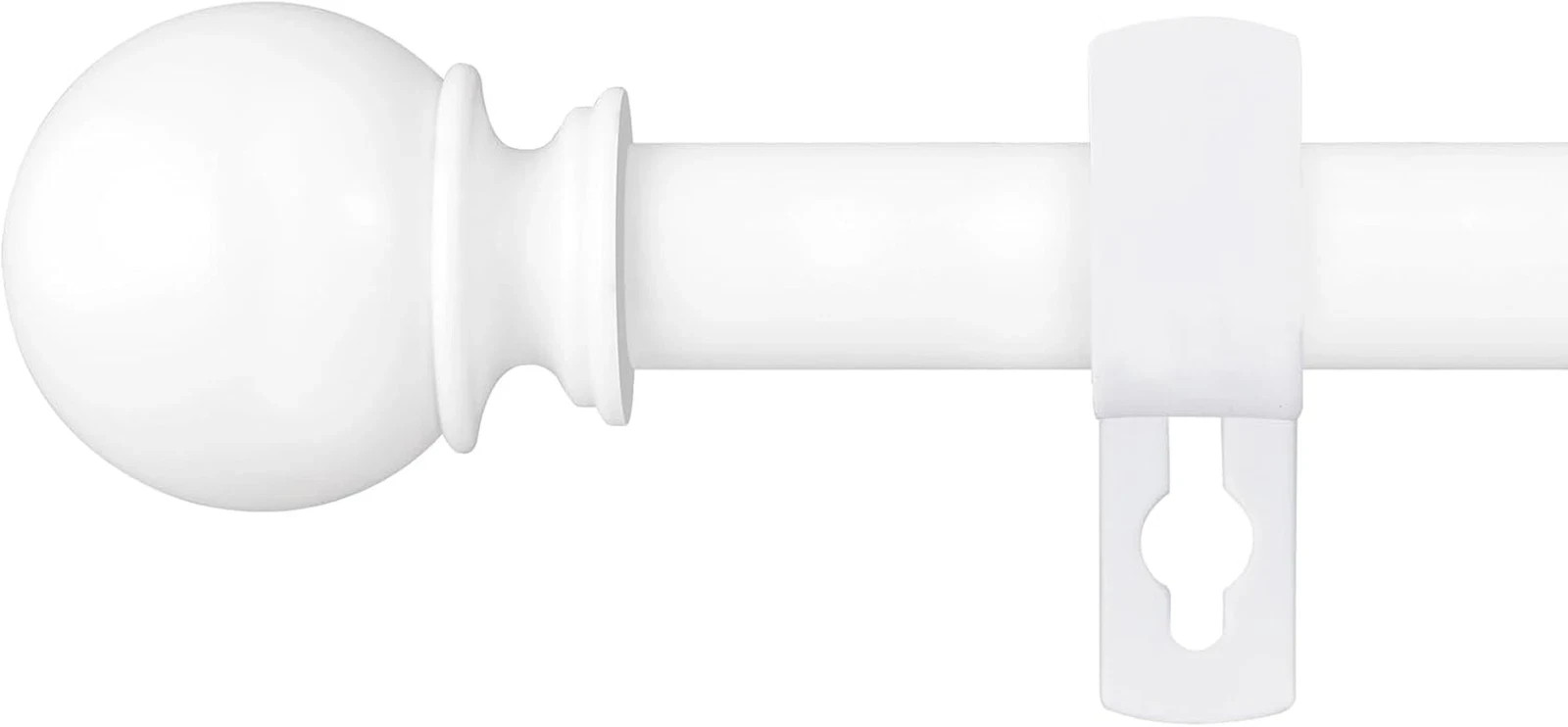 White Curtain Rods for Windows 28 to 48 Inch, 5/8″ Diameter Heavy Duty Metal Sta
