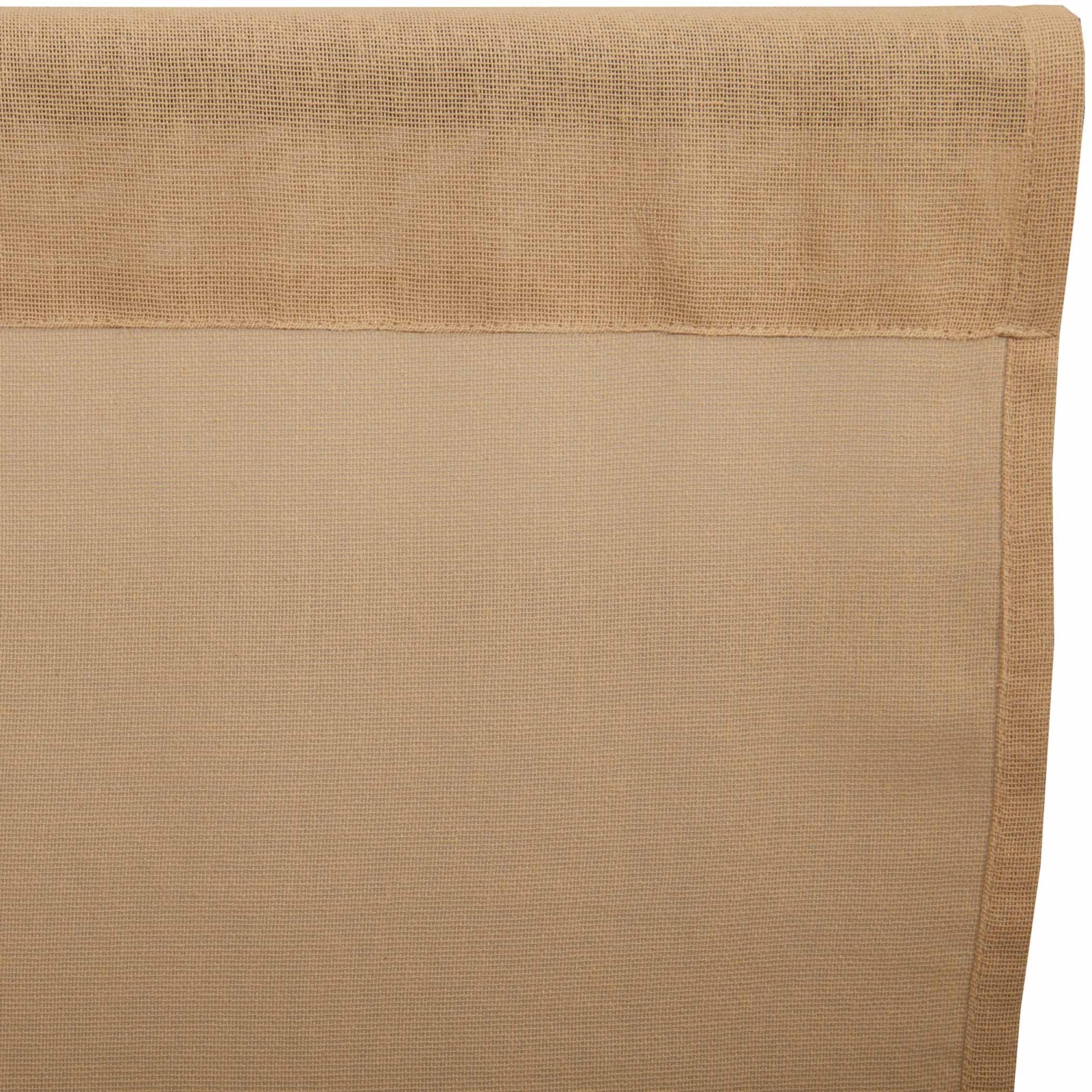 Tobacco Cloth Khaki PRAIRIE Short CURTAIN SET FRINGED Country Rustic Sheer 36×63