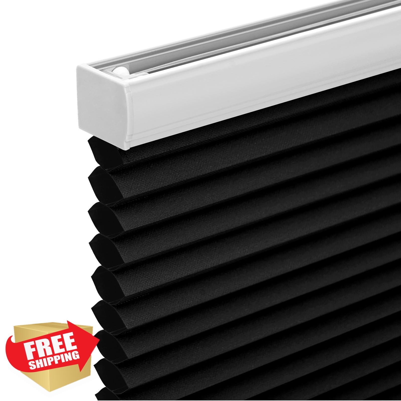 Changshade Blackout Black 26×64″ Cellular Shades