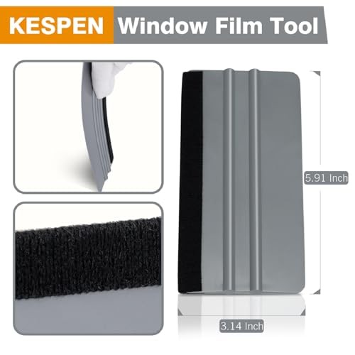 KESPEN Window Felt Squeegee, Vinyl Scraper for Window Privacy Film and Car
