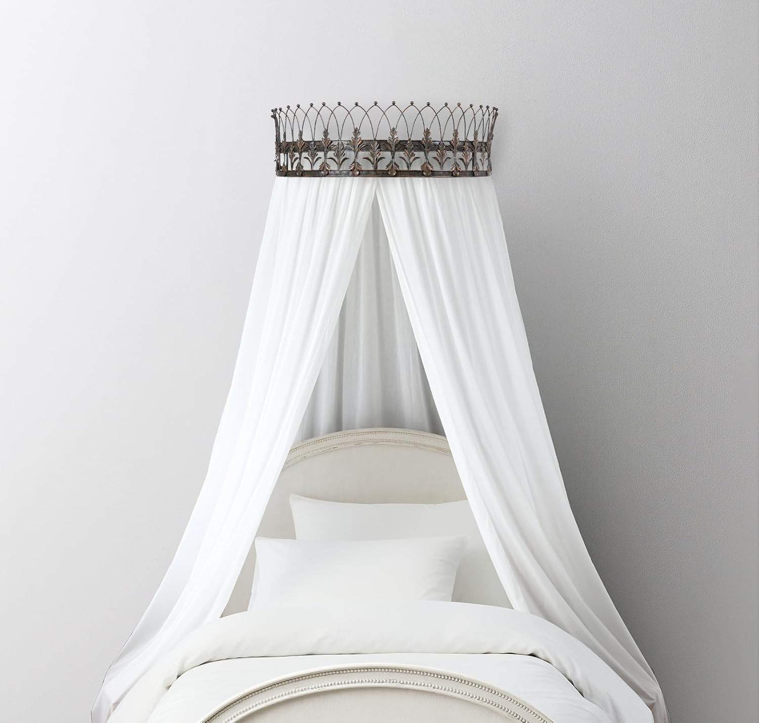 Decorative Metal Curtain Rod Crown Rustic Finish Canopy Bed Crown Royal