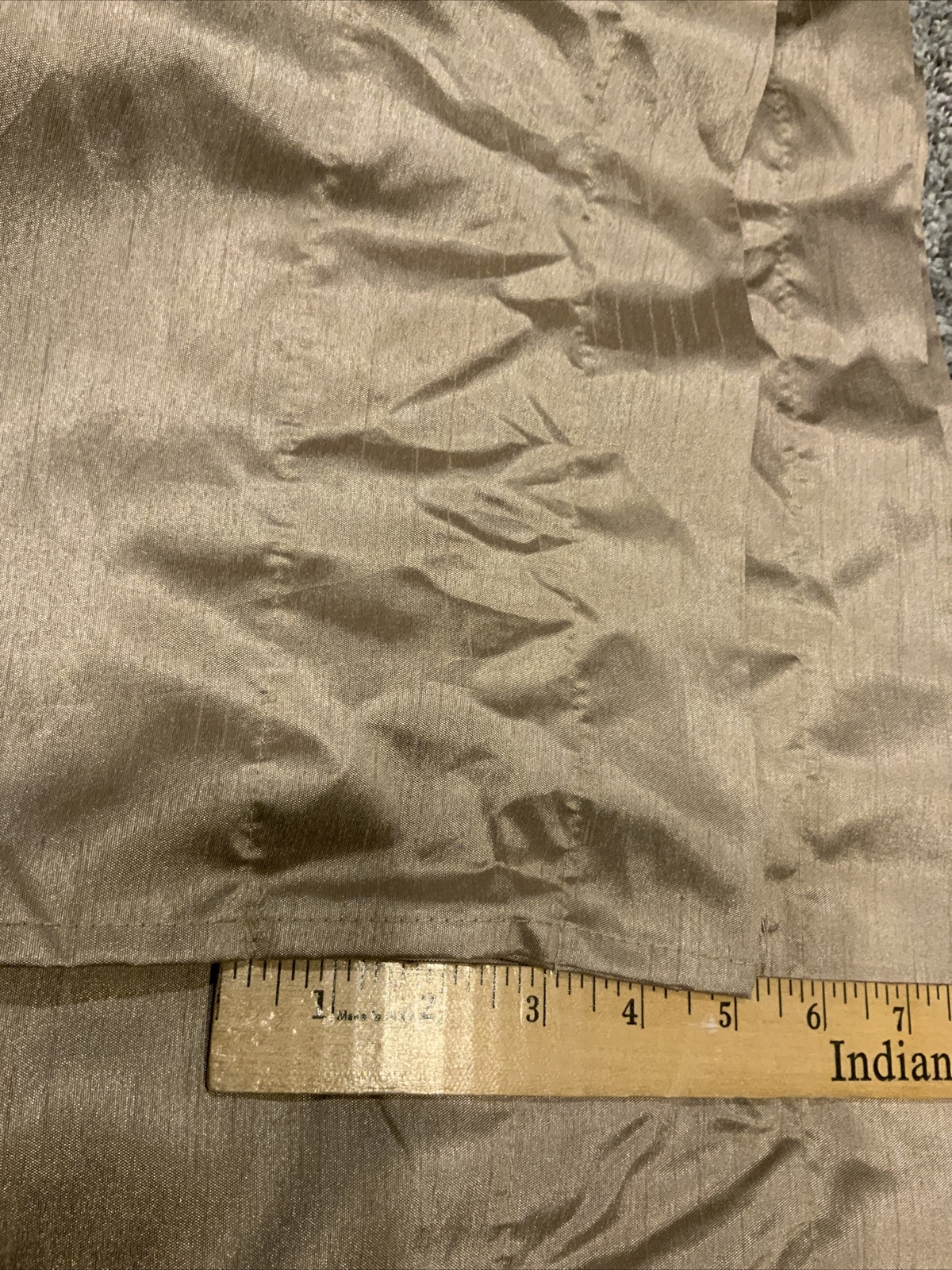 Taupe /Beige Embroidered Curtains 5 Piece Window Sets 58 in x 84 in length