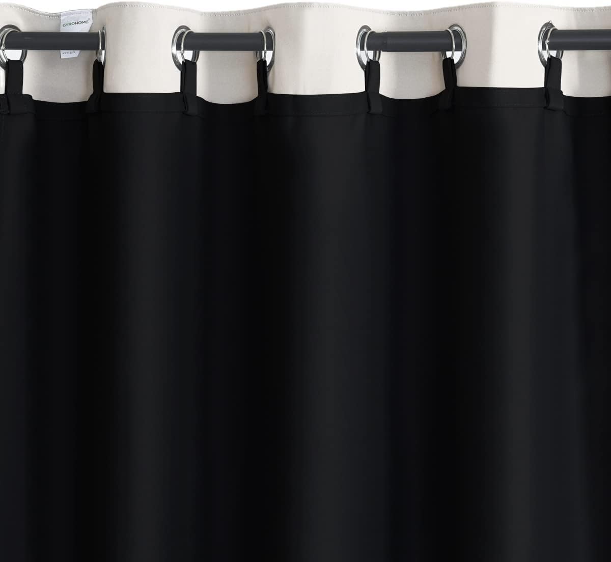 Black Thermal Insulated Room Darkening Curtain Liner 1 Panel, 50″x94″ L