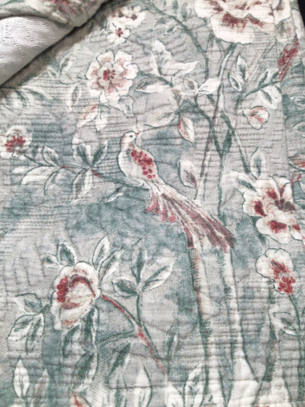 ENVOGUE 37×96 Curtain Panels Floral bird Matelasse 2 Pc Set Rod pocket back tab