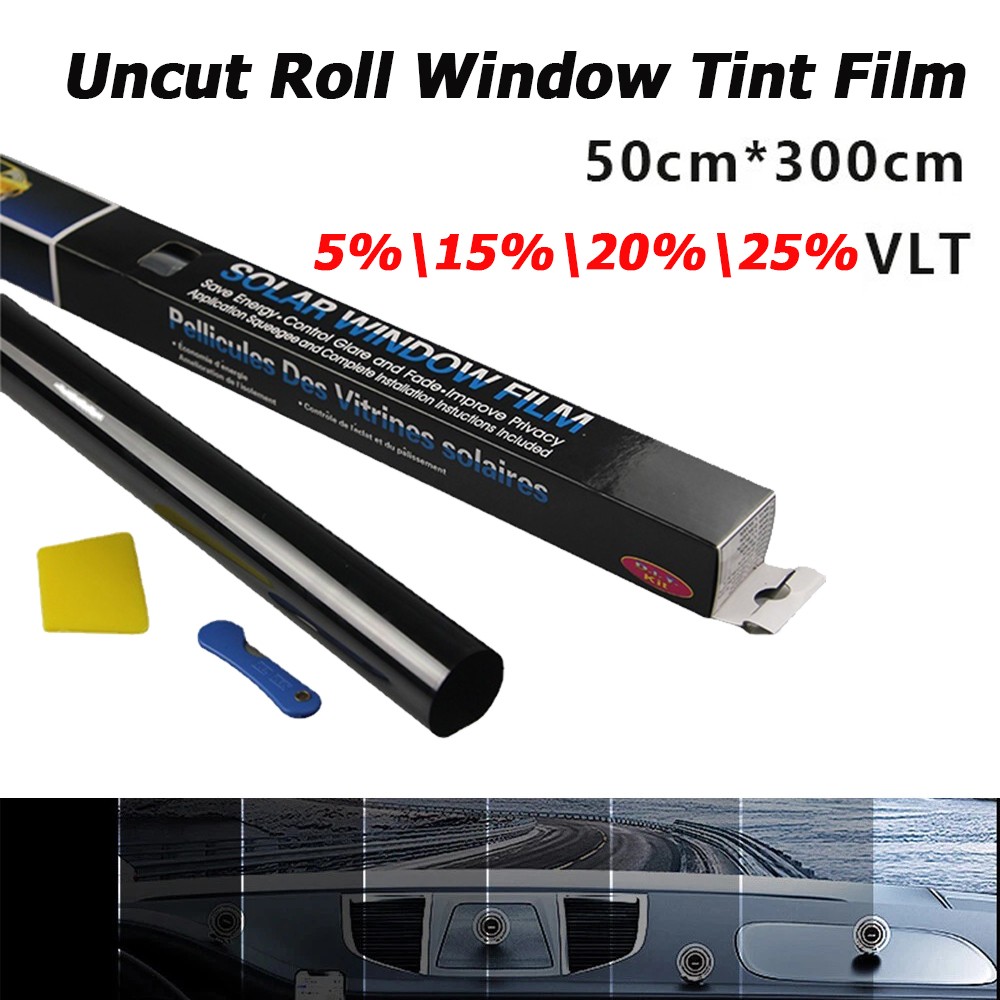 Uncut Roll Window Tint Film 5%/15%/20%/25% VLT 50x300CM Car Home Office Glass US