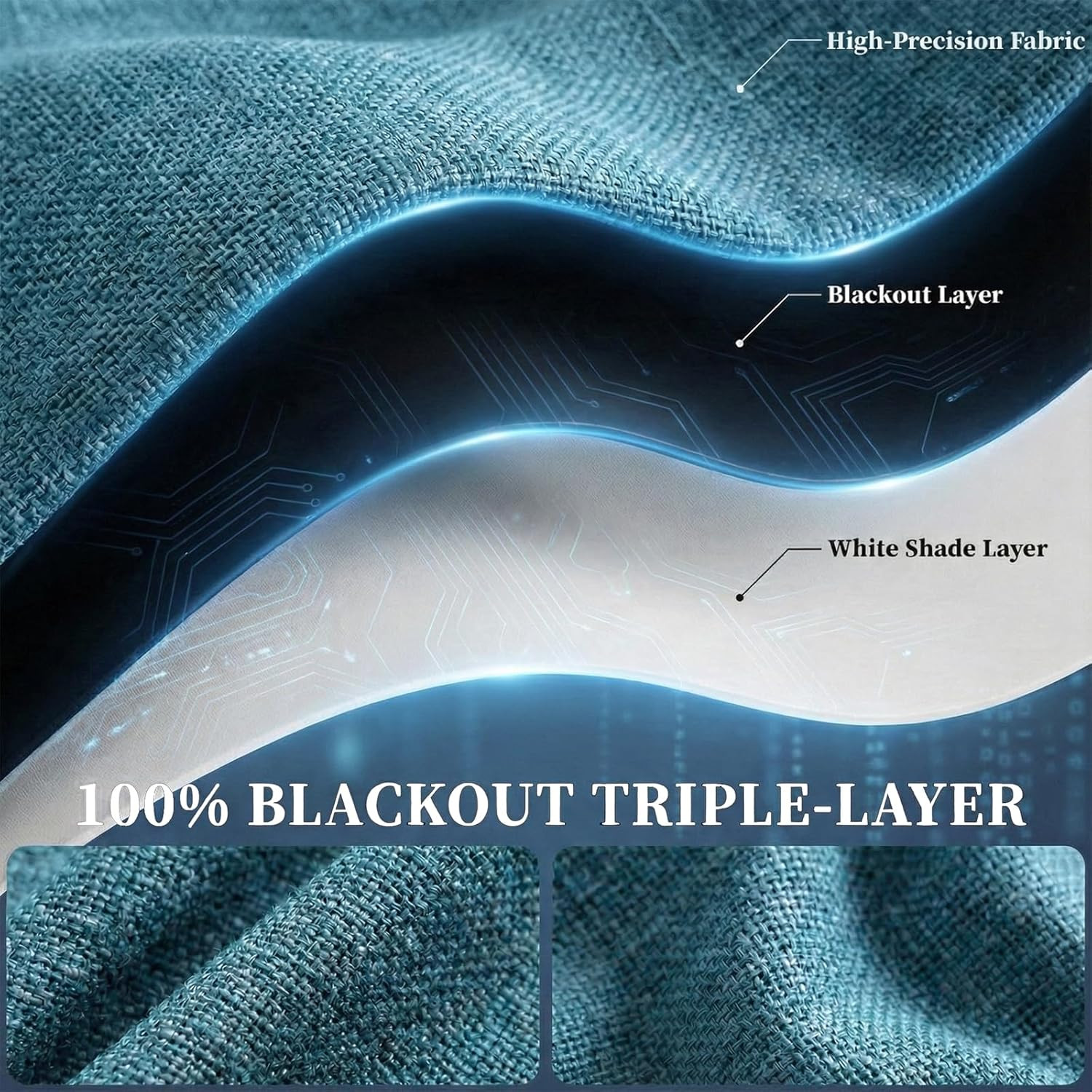 100% Blackout Magic Tape Stick on Curtains Window Shades Pull down Blackout Wind