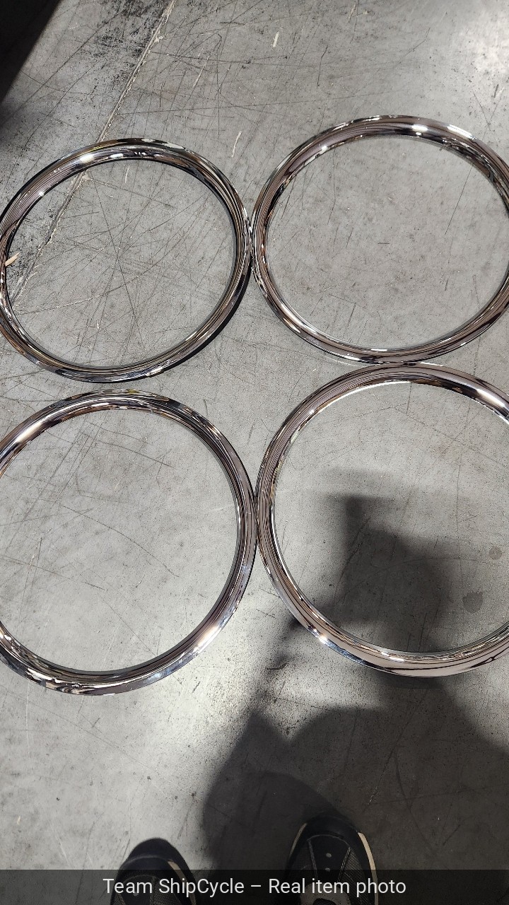 Trim Rings 16 Inch Diameter Pack of 4 ABS Plastic Flat Beauty Rims Wheel G2U