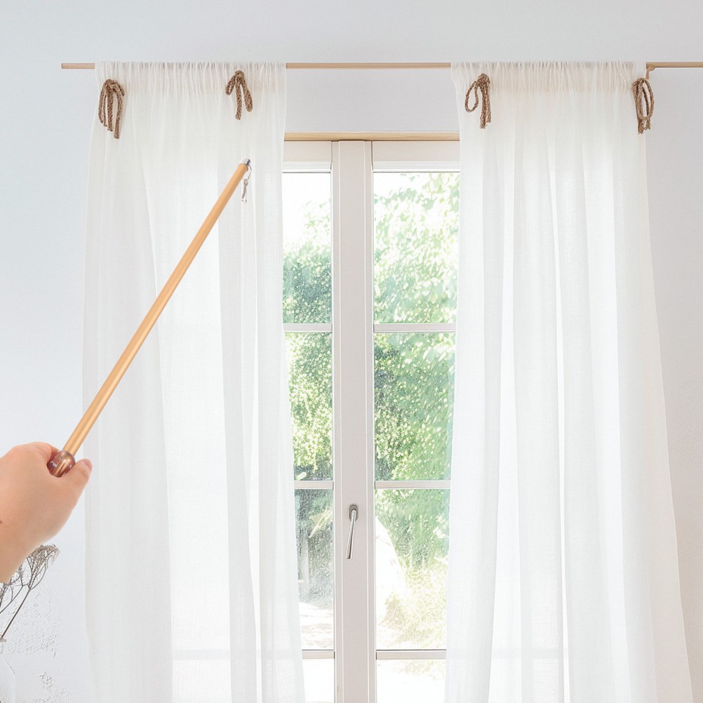 Curtain Pull Wand for Drapes Opening & Closing 50cm/20Inch Aluminum Alloy