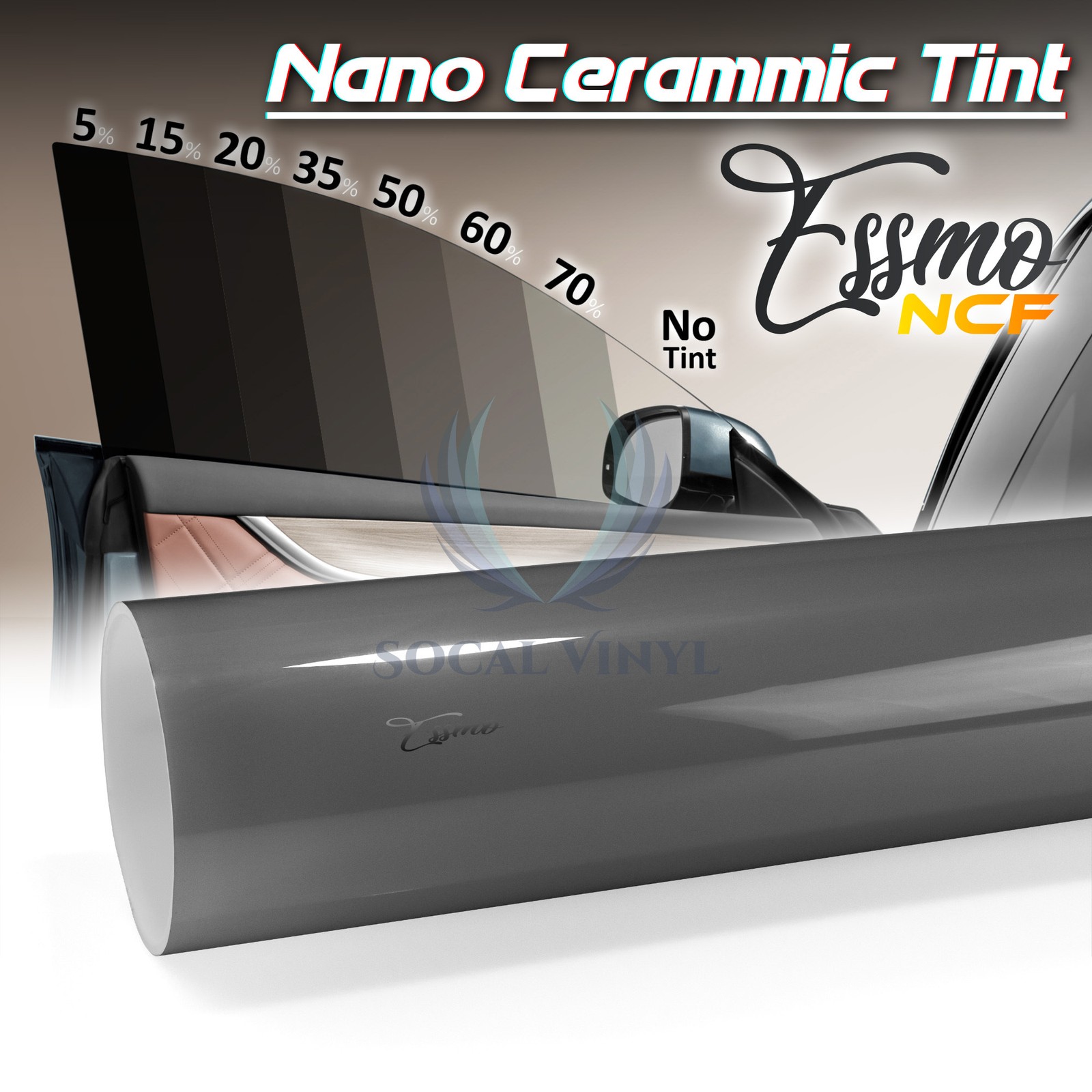 ESSMO Nano Ceramic Window Tint Film 20% VLT Car Home UV Heat Protection NCF20