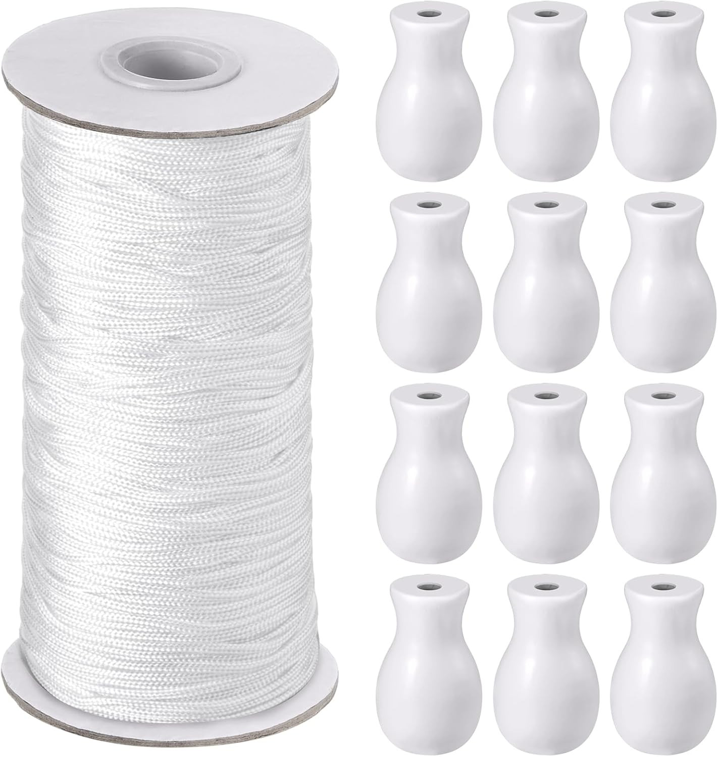 Windyun 109.36 Yards Roman Blind Cord 1.8 Mm Braided Lift Shade String and 12 Pi
