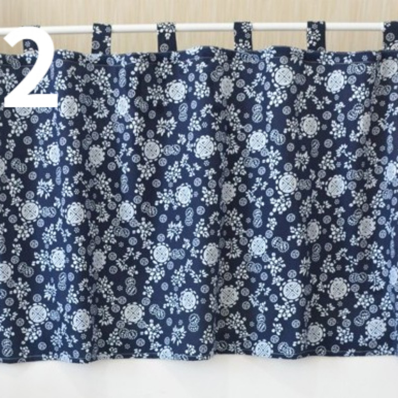 140 50cm Half Curtain Short Floral Print Ethnic Cottagecore Home Room Decor Chic
