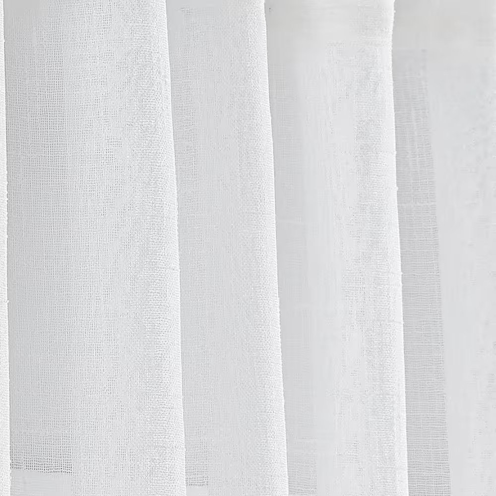 50 In. W X 96 In. L Polyester Sheer Window Panel in White
