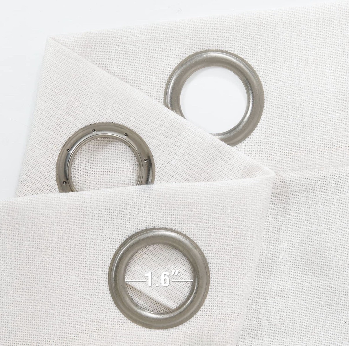 Off White Linen Blend Curtains Semi Sheer Curtains 84”Grommet 2 Panels NEW~Other