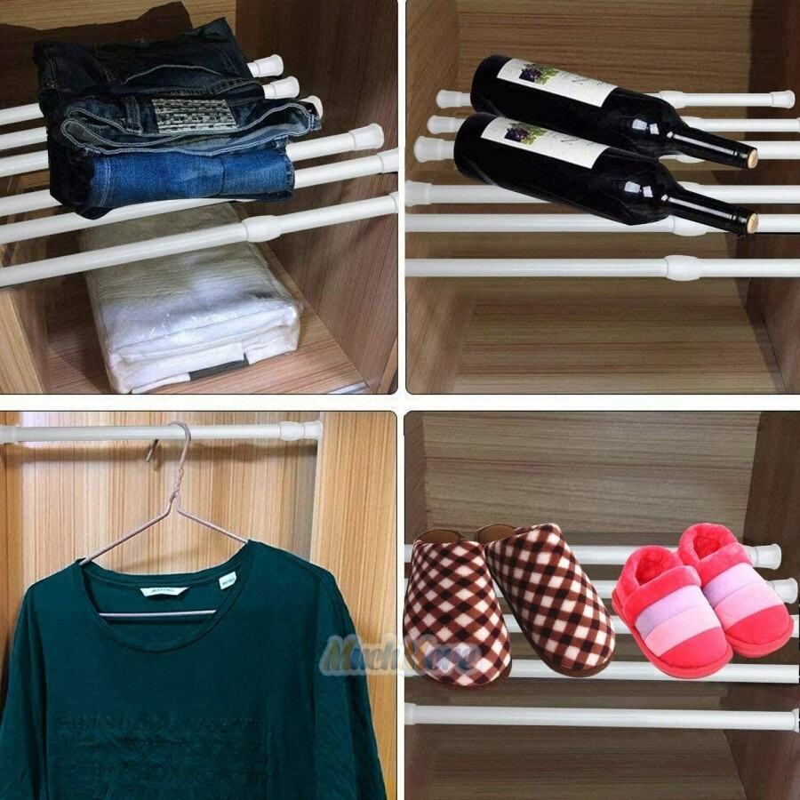 2/4/6Pack Curtain Tension Rods | 23 to 43 inches(Approx.) Spring Curtain Rod Set