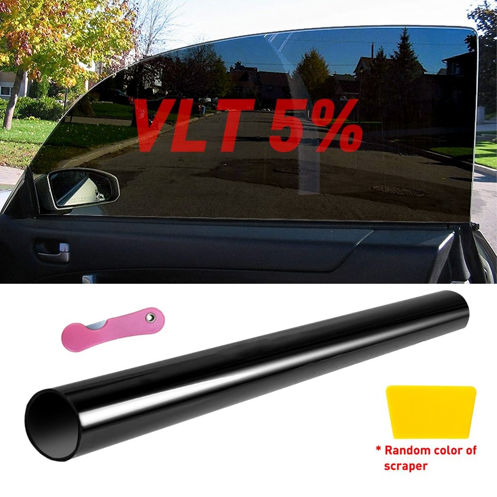 300CM VLT 5% Uncut Roll Window Tint Film 20″ x 10ft Feet Car Home Office Glass