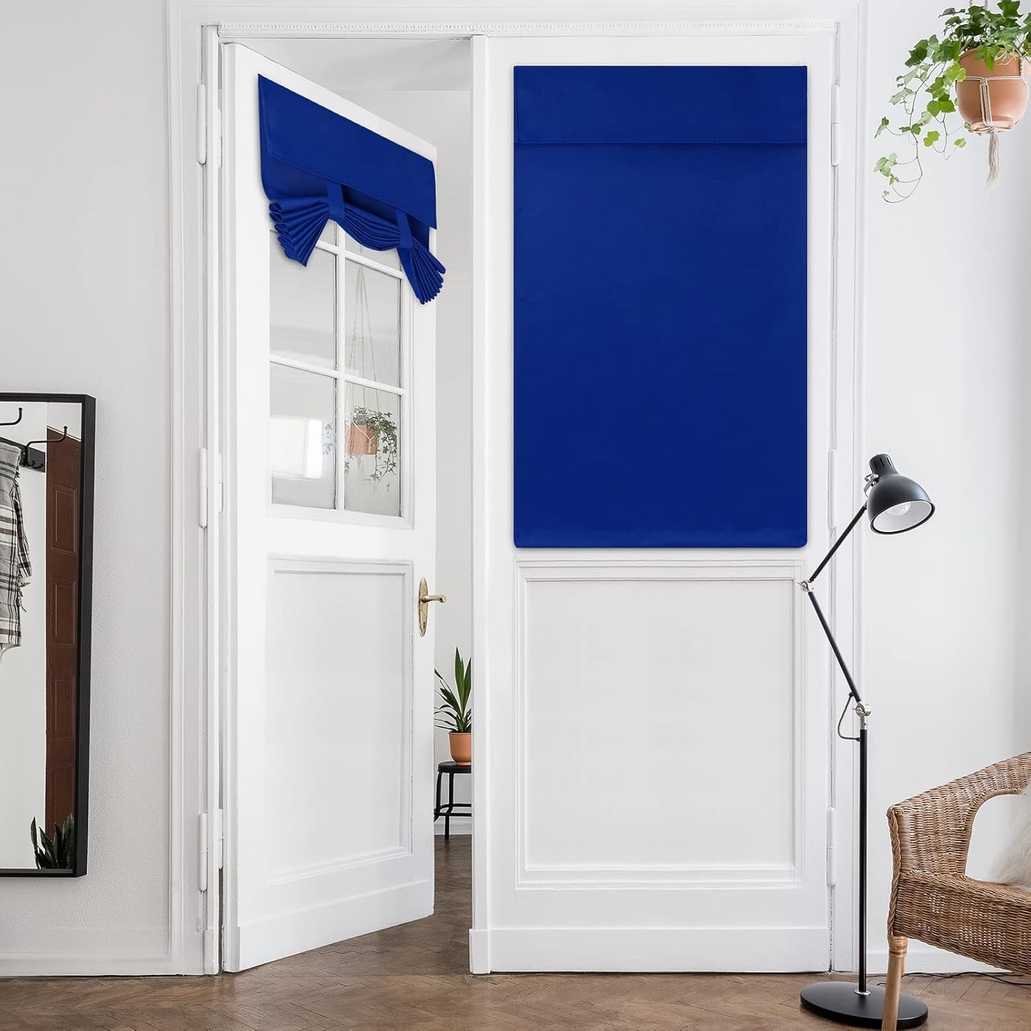 Blackout Thermal Insulated French Door Curtains for Privacy Easy Install Soft