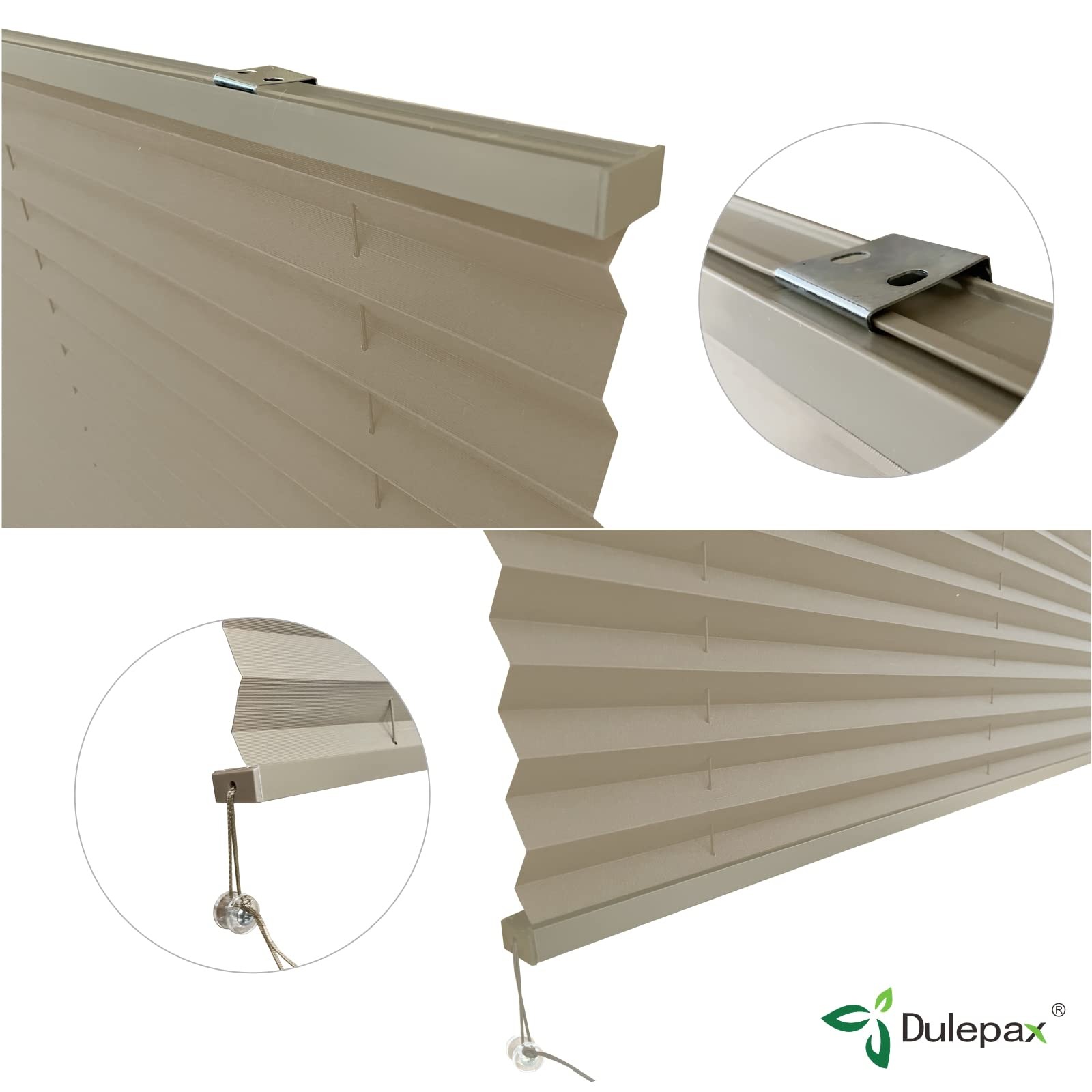 Dulepax RV Pleated Window Shade 32″ x 24″ Cappuccino Camper Motorhome