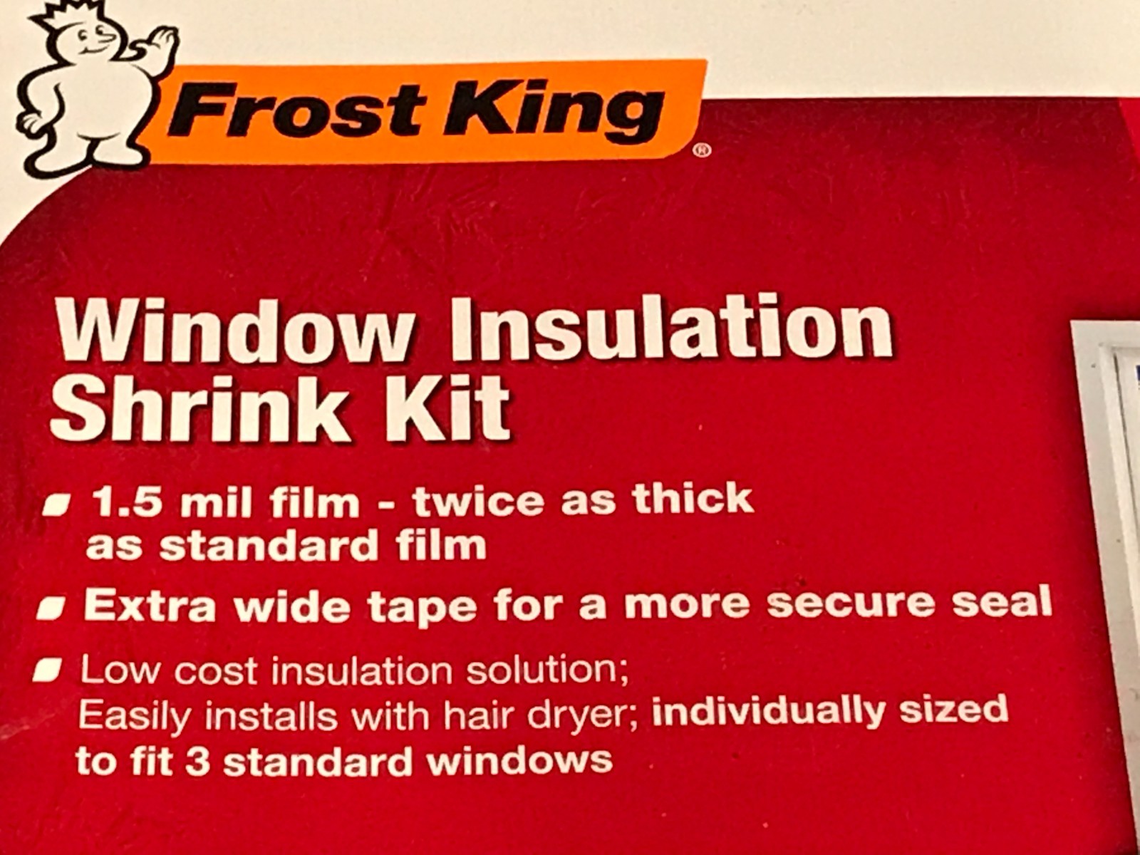 4 Frost King 42″ x 62″ Indoor Window Insulation 3 Pack Shrink Kits V73/3