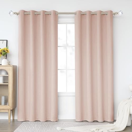 Curtain Rods 32 to 58 Inch(2.6-4.8ft), Telescoping 32-58″ Champagne gold
