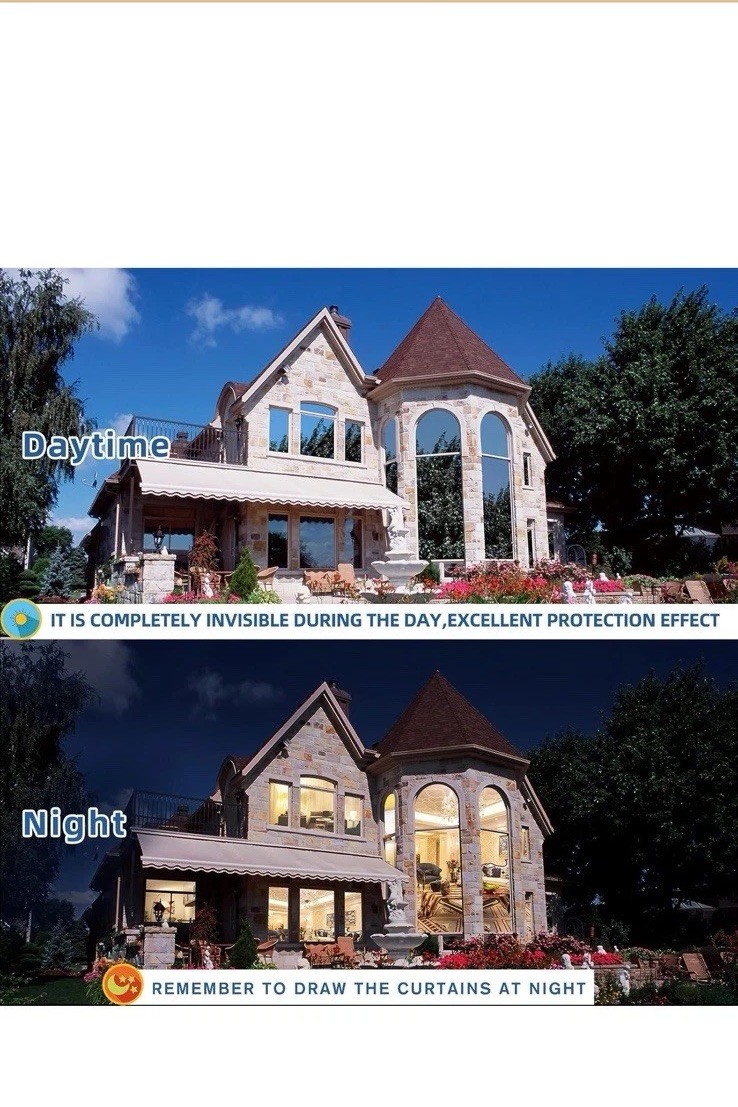 One Way Daytime UV Heat Protecting Window Film, 23.6 x 16.4 inch
