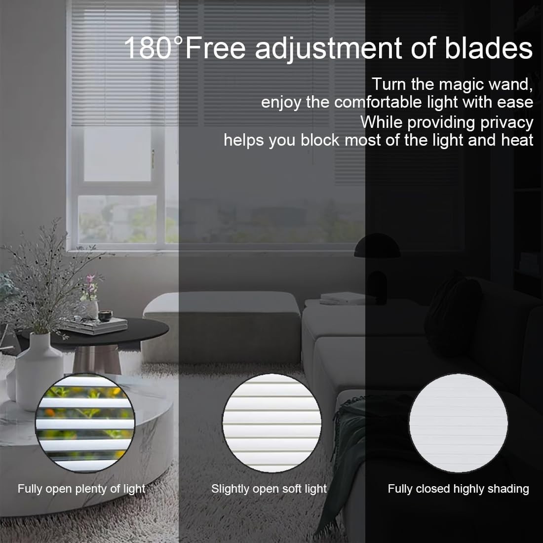 Mini Blinds for 31 Inch Wide Windows Light Filtering Waterproof Aluminum Vene…