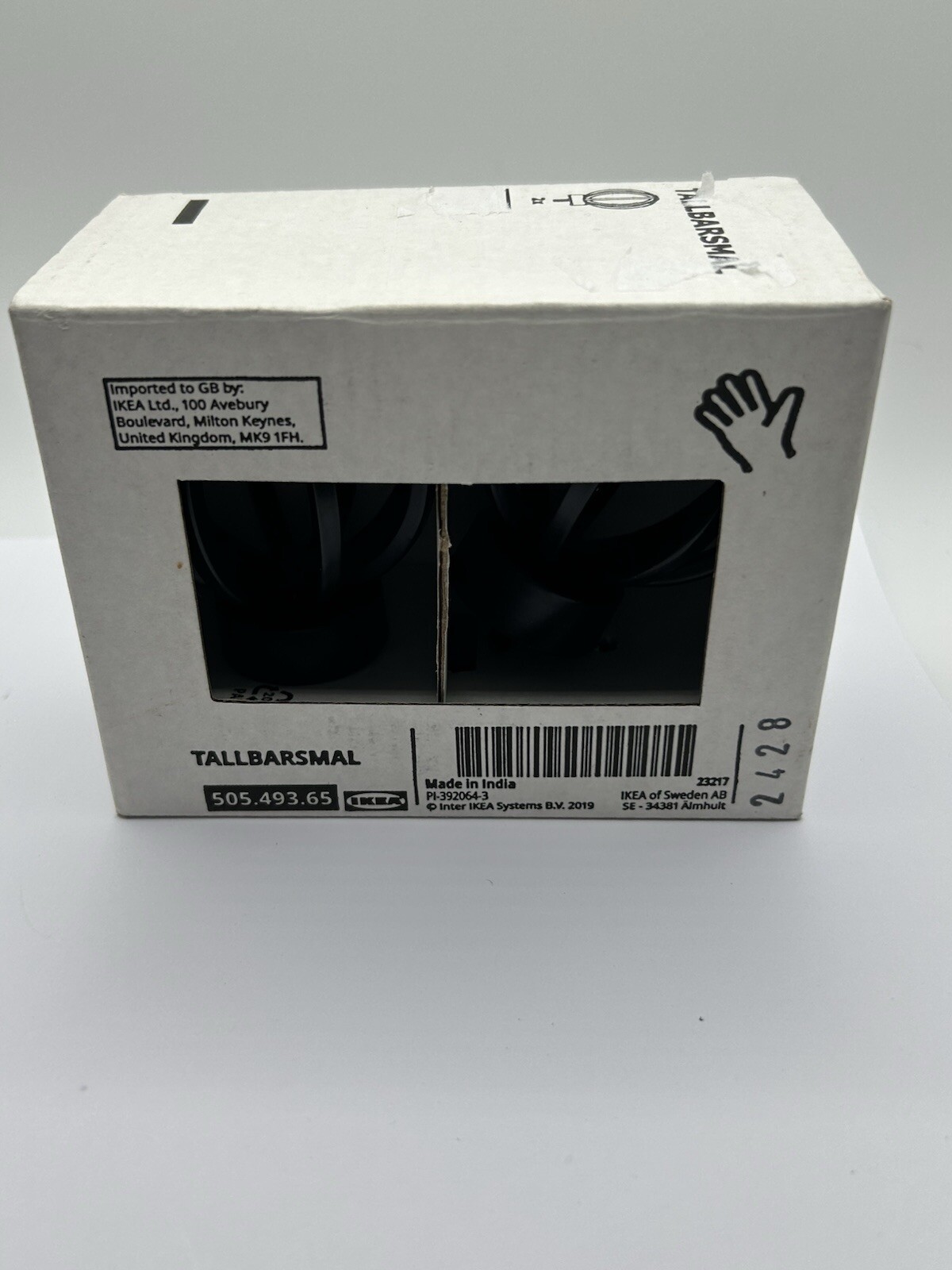 IKEA TALLBARSMAL Finials 1 Pair Black 505.493.65