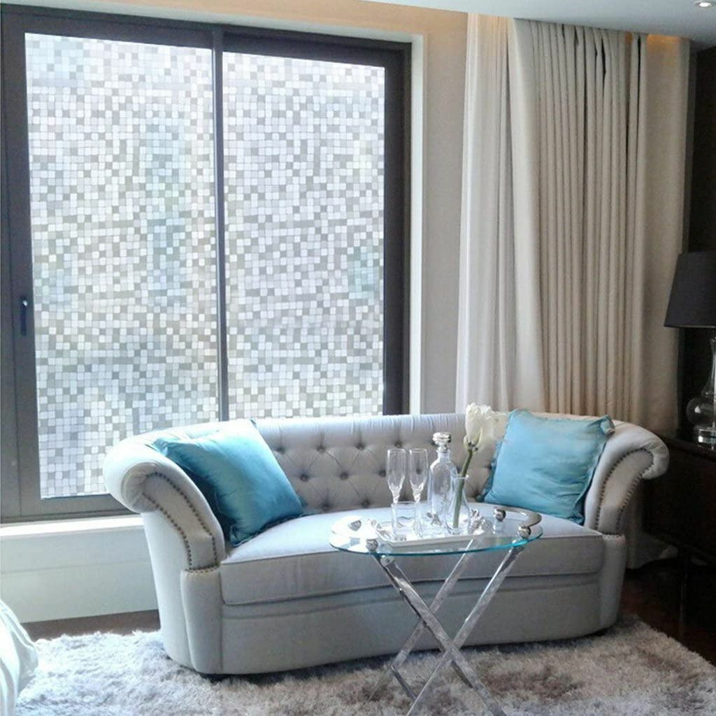 Privacy Window Glass Film Sticker Static Cling 3D Frosted Stained Bathroom Home