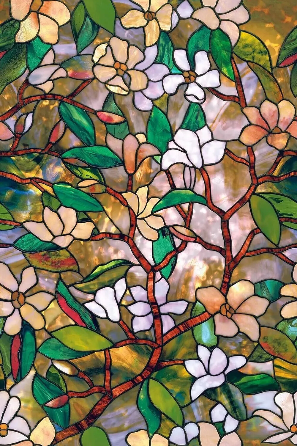 Window Film Stained Glass Vinyl Static Self Adhesive Film Frosted Decor Sticker