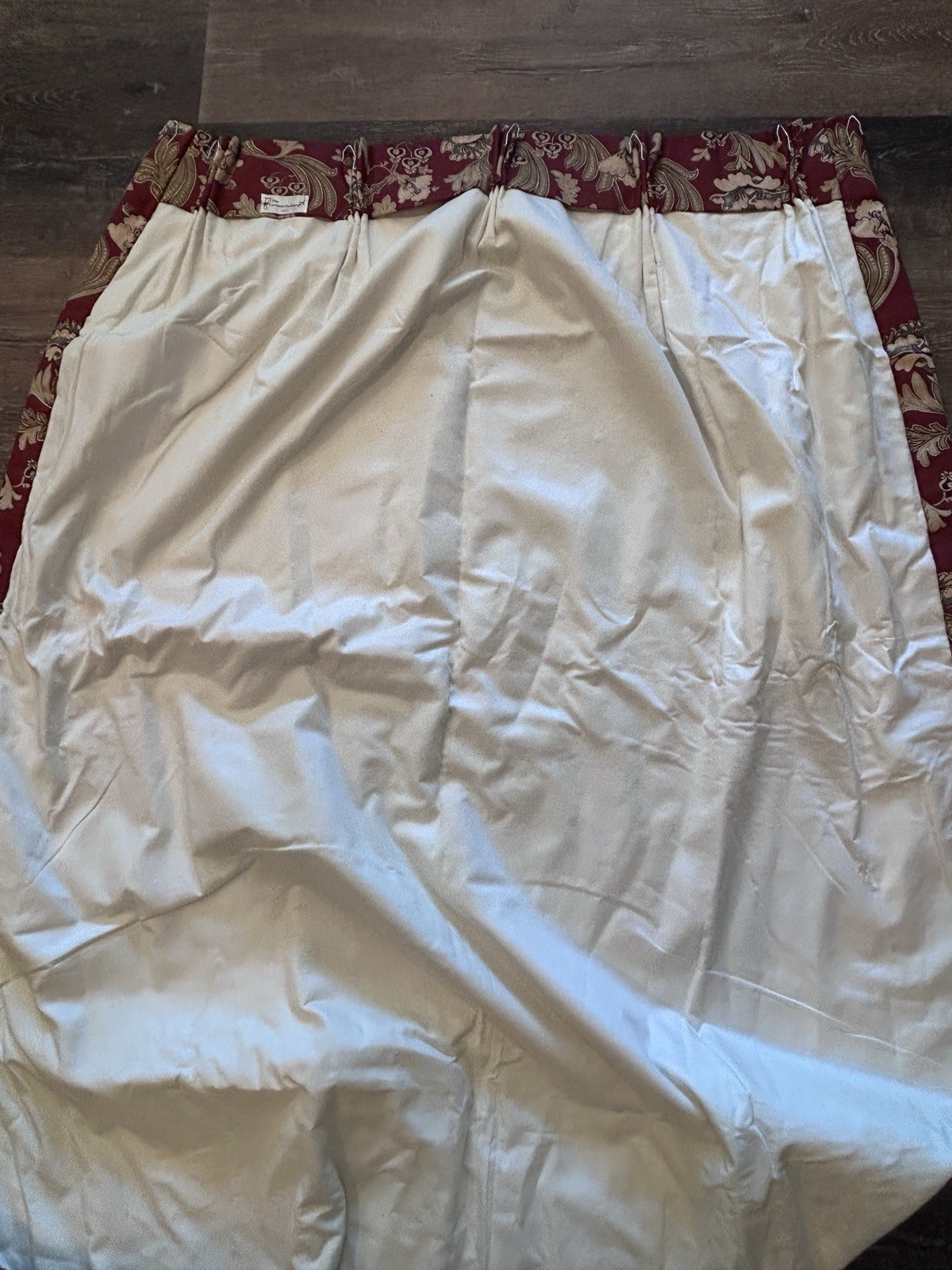 Set 4 Custom Interlined Flannel Extra Long Drapes Panels 118” Curtains Vintage